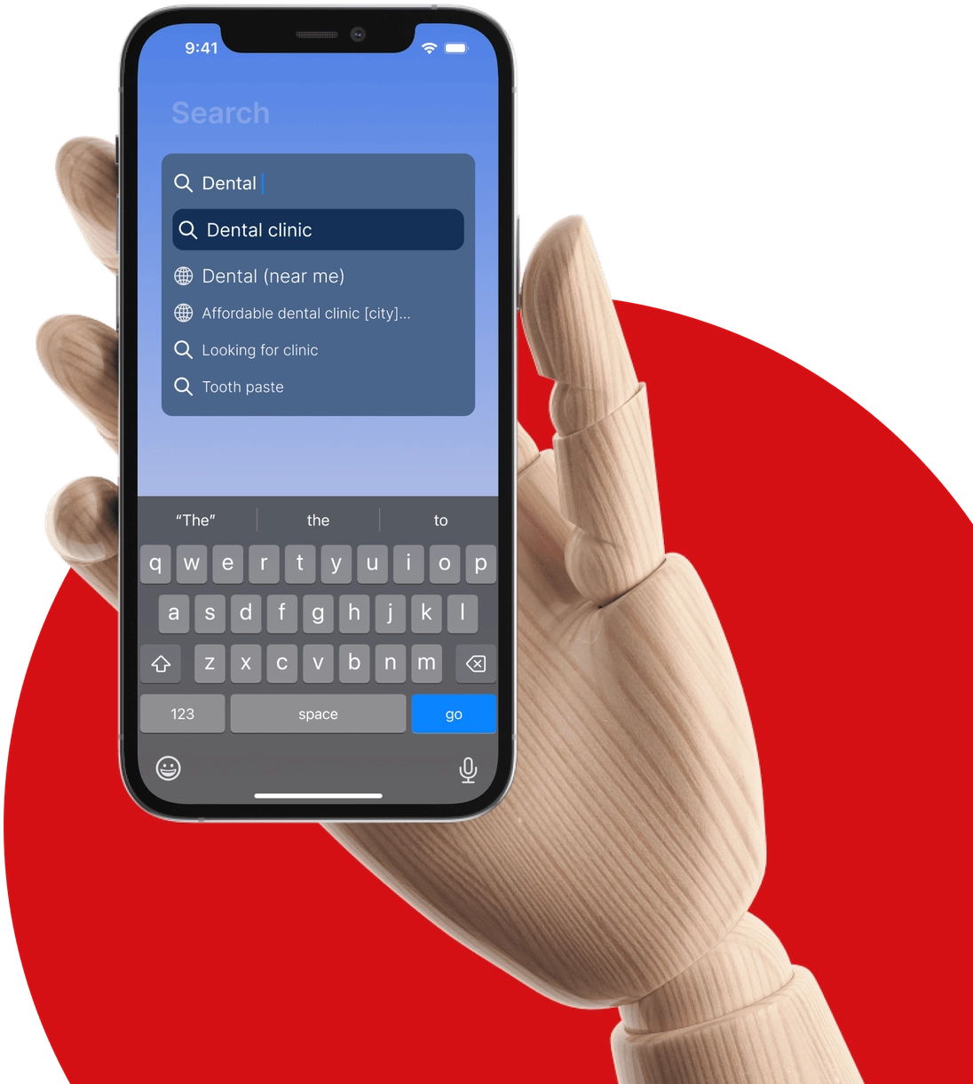 Search suggestions on a mobile device